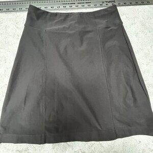 Lucy Tech Womens Activewear Gray Skirt Front Slits High Waisted w Zip Pocket XS